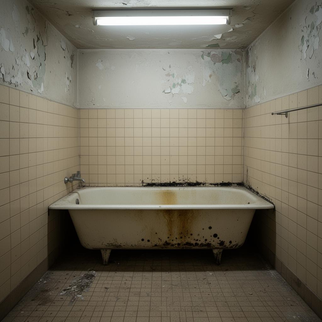 Salle de bain vétuste avant rénovation